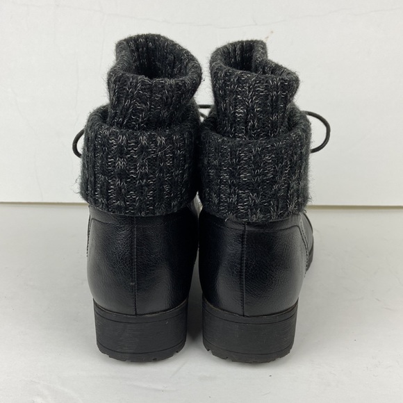 Jessica Cline Karlie Black Lace Up Sweater Booties - Picture 8 of 12